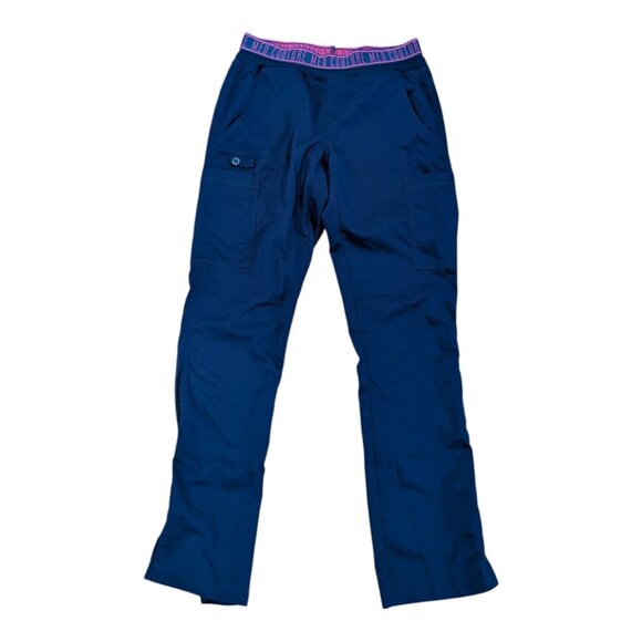 MED COUTURE Scrub Pants Women's Blue Size XS Drawstring 4 Pockets Straight Leg - Picture 1 of 7